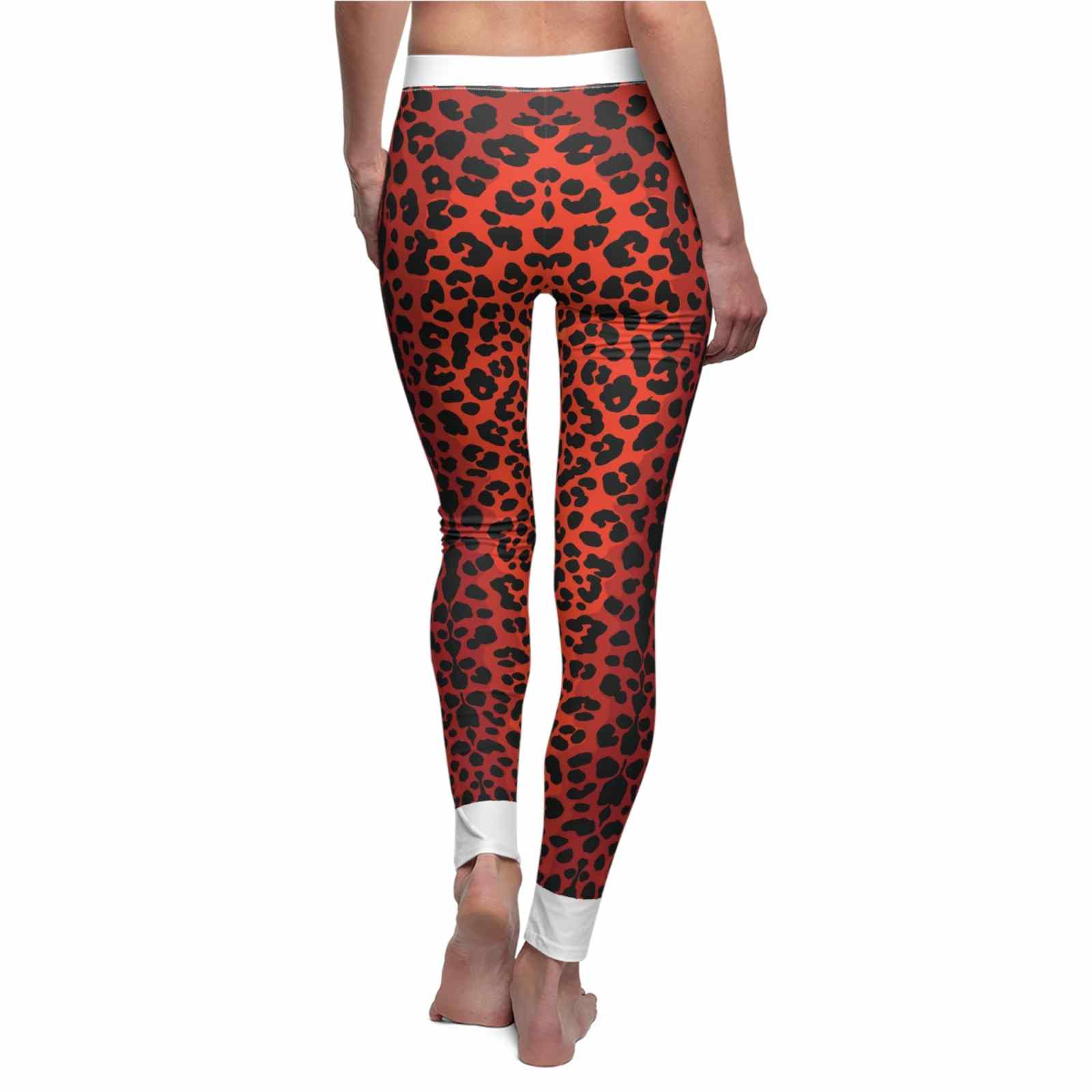 Fierce Leopard Print Leggings, Trendy Fitness Wear, Stylish Loungewear, Wild Animal Print, Perfect for Workouts & Casual Outings - Studio Nowhere All Over Prints