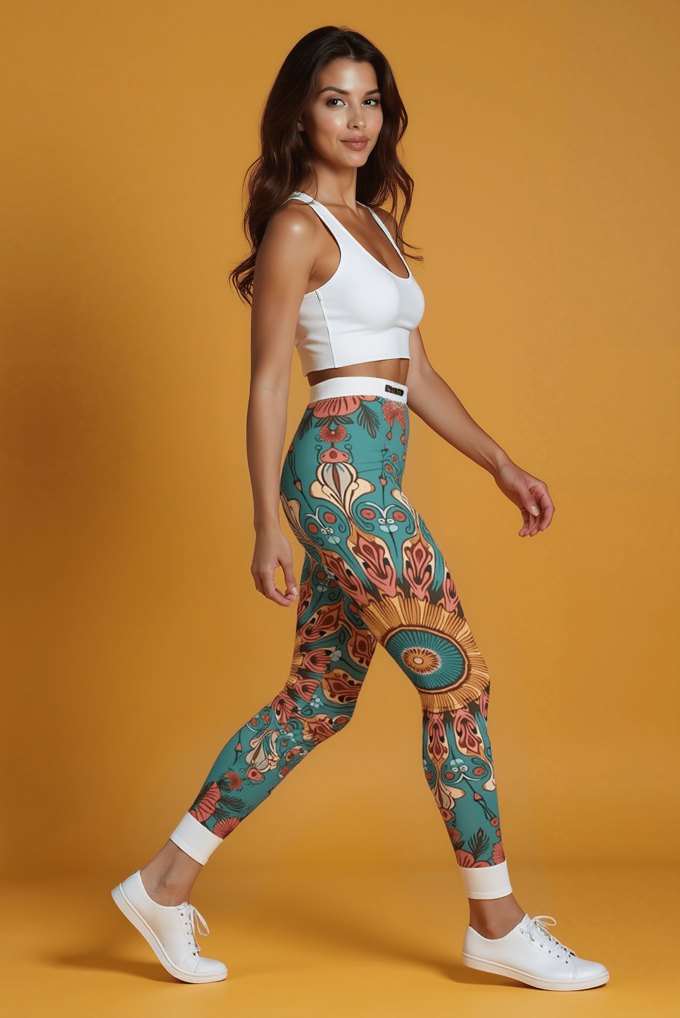 Vibrant Floral Women's Leggings, Comfortable Activewear, Unique Workout Pants, Stylish Yoga Leggings, Colorful Casual Wear - Studio Nowhere All Over Prints