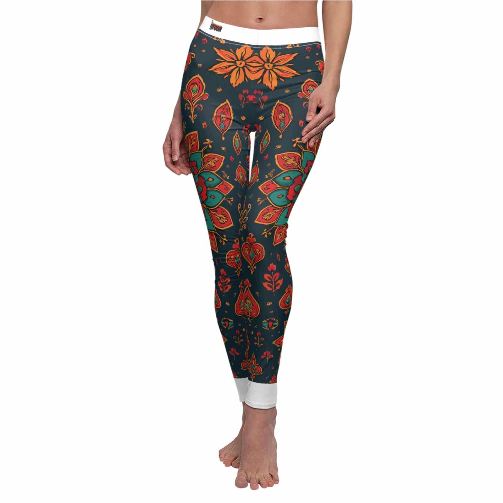 Premium Bohemian Floral High Waist Leggings for Women - Sustainable Yoga & Fitness Fashion