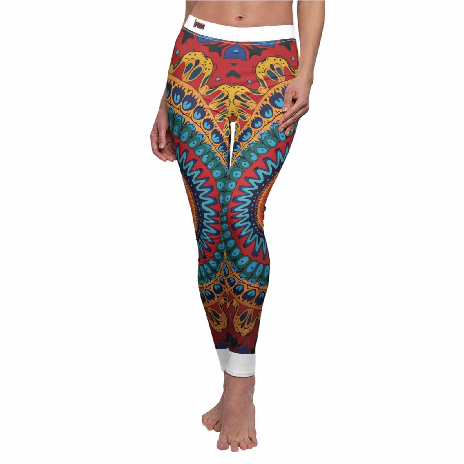 Colorful Designer Leggings for Women - Unique High Waist Yoga Pants - Sustainable Printed Activewear