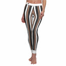 Stylish Striped Women's Leggings that combine statement design with comfort. These designer leggings feature a high-waist for a flattering fit, making them ideal for any gym session or casual outing. Experience the sport-luxe vibe with these squat-proof, 4-way stretch leggings that provide compression and seamless comfort. Perfect for athleisure wear, these gym leggings are versatile enough for workouts or lounging.