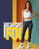Designer Women's High Waist Yoga Leggings - Sustainable Premium Printed Leopard Tights showcasing their unique leopard design and high waist for ultimate comfort.