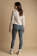 Back view of stylish women's casual leggings by Printify, designed for comfort and movement, ideal for active lifestyles and fashionable layering.