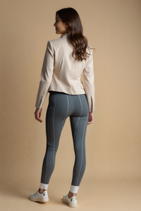 Back view of stylish women's casual leggings by Printify, designed for comfort and movement, ideal for active lifestyles and fashionable layering.