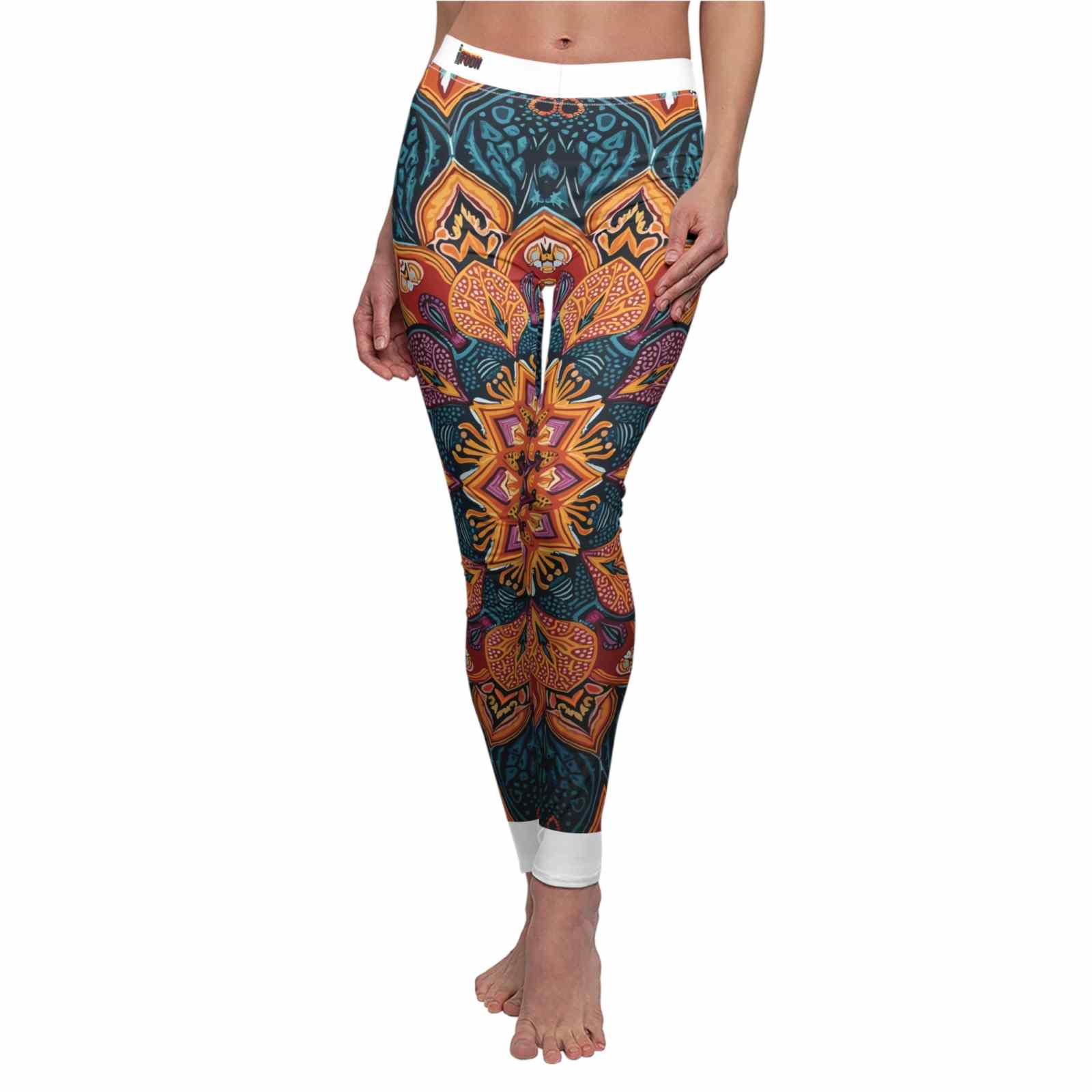 Premium High Waist Designer Yoga Leggings for Women - Unique Mandala Print Fitness Wear