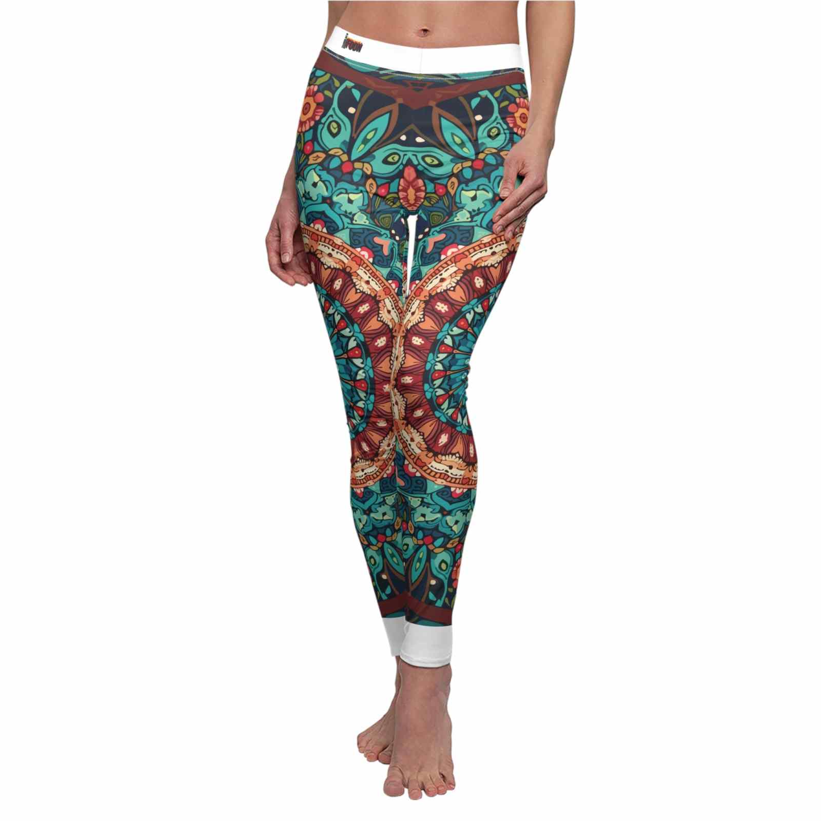 Vibrant Kaleidoscope Designer Leggings - High Waist Yoga Pants for Women | Premium Sustainable Activewear