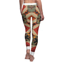 Back view of the Trendy Printed Leggings showing a stunning artistic pattern by designer Christofffe. Engineered for performance, these sport-luxe leggings offer maximum comfort with their high-waist design. Experience the benefits of compression and 4-way stretch, making them perfect for any workout. These seamless, squat-proof gym leggings are a must-have for stylish athleisure wear.