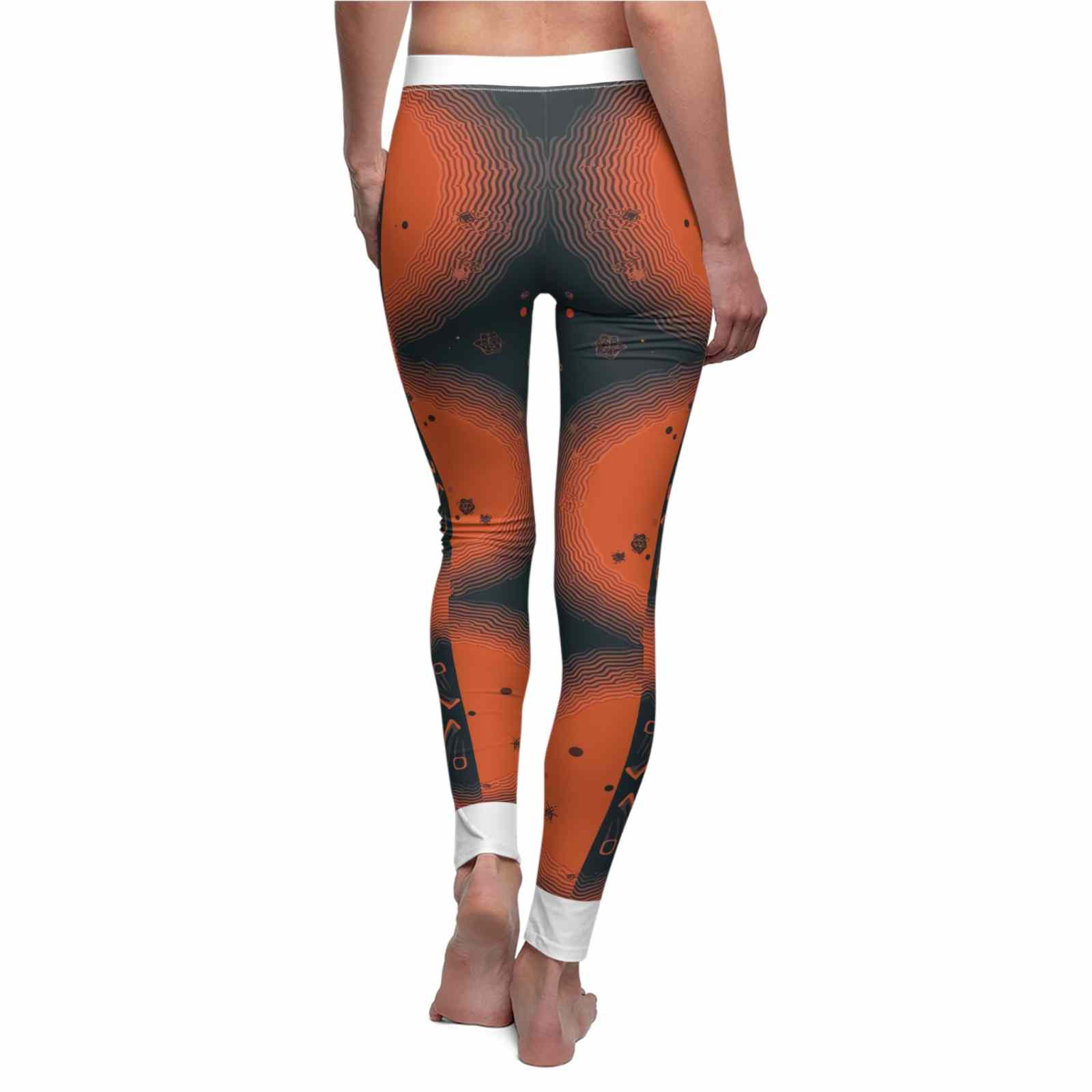 Back view of Stylish Women’s Casual Leggings displaying a striking design from Star Designer Christofffe. With features like seamless construction, high-waist fit, and 4-way stretch, these designer leggings are perfect for any active lifestyle, serving as ideal compression leggings that elevate your athleisure style.