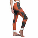 Side view of Stylish Women’s Casual Leggings showcasing an artistic print by renowned designer Christofffe. These sport-luxe leggings provide excellent compression and are made from high-quality materials, ensuring they are squat-proof, high-waist, and seamlessly designed for comfort. A must-have in any gym and athleisure collection.