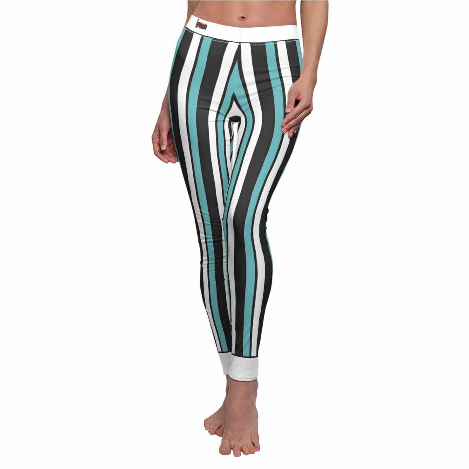 Premium Women's Designer Striped Leggings – Sustainable High Waist Yoga Pants & Activewear