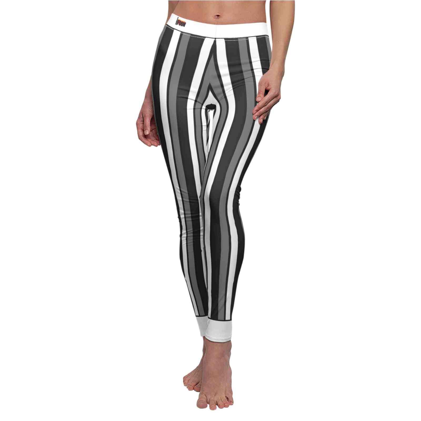Premium Chic Striped Yoga Leggings for Women | High Waist, Unique Design, Stylish Athleisure