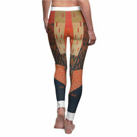 Vibrant Women's Casual Leggings showcase a unique pattern and vibrant colors, perfect for activewear. These designer leggings are high-waist and made from 4-way stretch material for maximum comfort. Ideal for the gym or casual outings, they are squat-proof and provide excellent compression, making them seamless athleisure leggings perfect for any lifestyle.