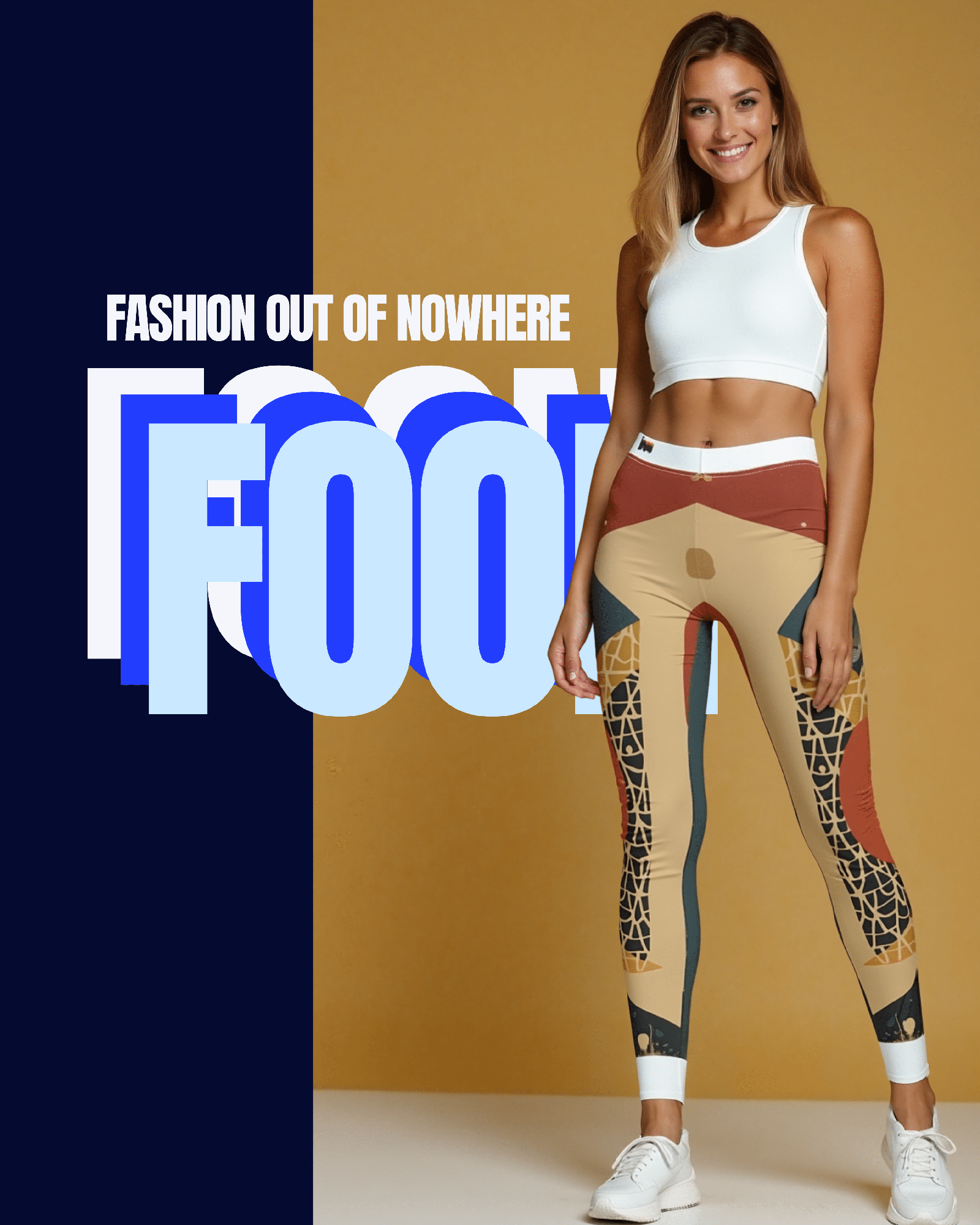Artistic High Waist Women's Casual Leggings - Unique Printed, Sustainable Yoga & Sport Trousers