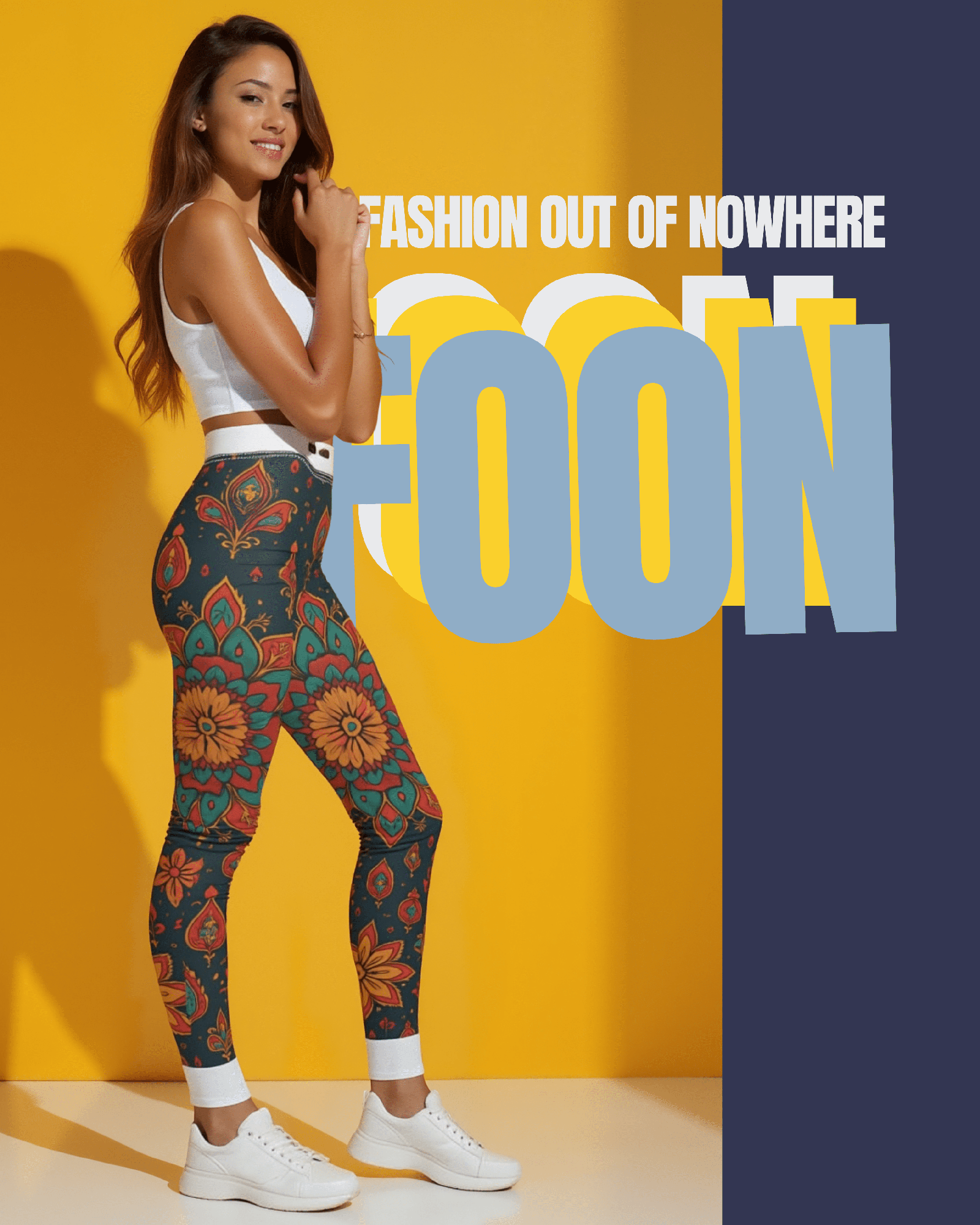 Premium Bohemian Floral High Waist Leggings for Women - Sustainable Yoga & Fitness Fashion