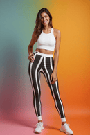 Chic Striped Casual Leggings for Women, Stylish Athleisure Pants, Comfy Workout Leggings, Trendy Fashion Leggings, Perfect for Yoga or [...] - Studio Nowhere All Over Prints