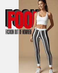 Chic Striped Casual Leggings, Stylish Activewear, Comfortable Lounge Pants, Unique Workout Leggings, Trendy Fashion, Gift for Her - Studio Nowhere All Over Prints