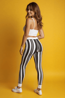 Chic Striped Casual Leggings - Stylish Activewear, Gifts for Women, Yoga, Home, Comfortable Everyday Pants - Studio Nowhere All Over Prints