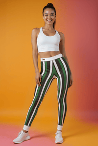 Chic Striped Leggings for Women, Casual Wear, Activewear, Yoga Pants, Trendy Loungewear, Everyday Comfort, Fashionable Athleisure - Studio Nowhere All Over Prints