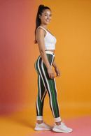 Chic Striped Leggings for Women, Casual Wear, Activewear, Yoga Pants, Trendy Loungewear, Everyday Comfort, Fashionable Athleisure - Studio Nowhere All Over Prints