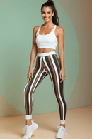 Chic Striped Women's Casual Leggings, Stylish Leggings, Fitness Wear, Daily Comfy Leggings, Trendy Loungewear, Gifts for Her, Yoga Pants - Studio Nowhere All Over Prints