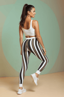 Chic Striped Women's Casual Leggings, Stylish Leggings, Fitness Wear, Daily Comfy Leggings, Trendy Loungewear, Gifts for Her, Yoga Pants - Studio Nowhere All Over Prints