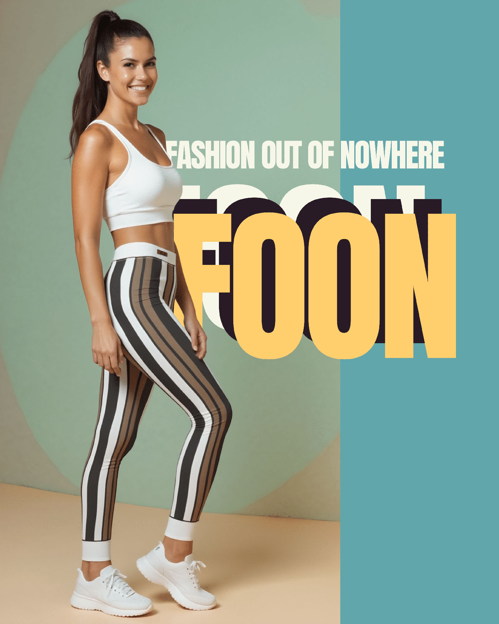 Chic Striped High Waist Women's Premium Yoga Leggings - Sustainable Stylish Sportswear