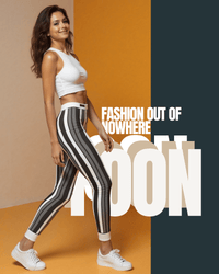 Chic Striped Women’s Leggings | Stylish Workout & Casual Wear, Athleisure, Black & White Stripes, Unique Activewear, Gifts for Her - Studio Nowhere All Over Prints