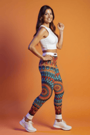 Colorful Bohemian Leggings, Vibrant Yoga Pants, Festival Attire, Casual Wear, Unique Print Activewear, Gift for Her - Studio Nowhere All Over Prints