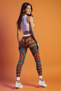 Colorful Bohemian Leggings, Vibrant Yoga Pants, Festival Attire, Casual Wear, Unique Print Activewear, Gift for Her - Studio Nowhere All Over Prints