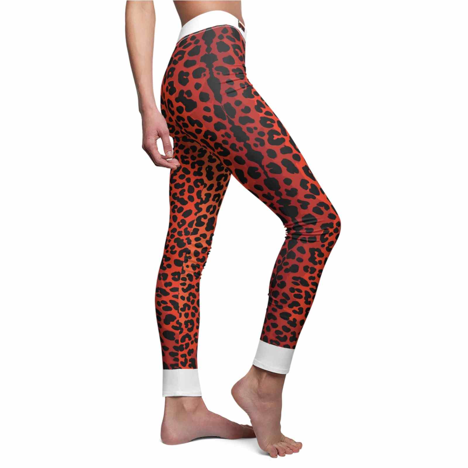 Fierce Leopard Print Leggings, Trendy Fitness Wear, Stylish Loungewear, Wild Animal Print, Perfect for Workouts & Casual Outings - Studio Nowhere All Over Prints