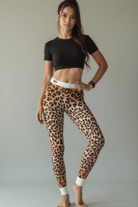 Leopard Print Casual Leggings for Women, Trendy Workout Pants, Fitness Leggings, Fashionable Homewear, Unique Gift for Her - Studio Nowhere All Over Prints