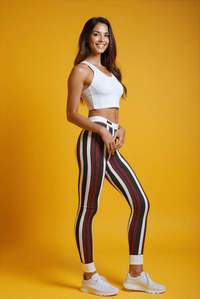 Stylish Striped Casual Leggings, Fashion Leggings for Women, Athletic Wear, Trendy Activewear, Unique Gift for Her, Everyday Comfort, [...] - Studio Nowhere All Over Prints