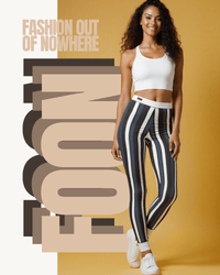 Stylish Striped Leggings for Everyday Comfort, Casual Wear, Athletic Performance, Yoga Classes, Women's Fashion - Studio Nowhere All Over Prints