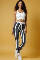 Stylish Striped Leggings for Everyday Comfort, Casual Wear, Athletic Performance, Yoga Classes, Women's Fashion - Studio Nowhere All Over Prints