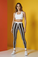 Stylish Striped Women's Casual Leggings, Yoga Pants, Athleisure Wear, Fitness Bottoms, Trendy Activewear, Everyday Comfort Leggings - Studio Nowhere All Over Prints