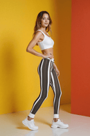 Stylish Striped Women's Casual Leggings, Yoga Pants, Athleisure Wear, Fitness Bottoms, Trendy Activewear, Everyday Comfort Leggings - Studio Nowhere All Over Prints