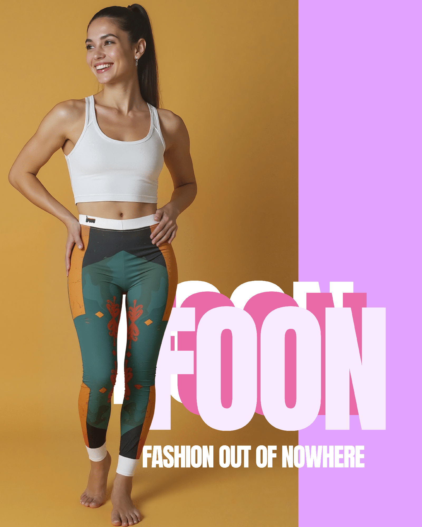 Premium Designer Women's High Waist Yoga Leggings - Unique AOP Print, Trendy & Sustainable Activewear