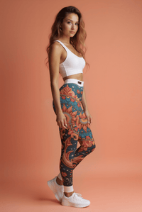 Vibrant Bohemian Women's Leggings, Colorful Casual Wear, Comfortable Active Leggings, Festival Ready Leggings, Gift for Her, Yoga Pants - Studio Nowhere All Over Prints
