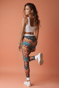 Vibrant Bohemian Women's Leggings, Colorful Casual Wear, Comfortable Active Leggings, Festival Ready Leggings, Gift for Her, Yoga Pants - Studio Nowhere All Over Prints
