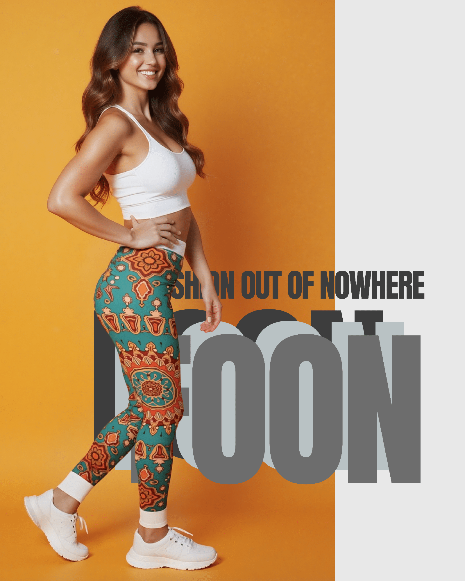 Vibrant Boho Designer Leggings for Women, Sustainable High Waist Yoga & Workout Pants