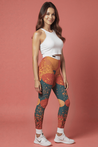 Vibrant Women's Casual Leggings, Colorful Activewear Leggings, Fitness Leggings, Hipster Leggings, Trendy Work - Out Pants - Studio Nowhere All Over Prints