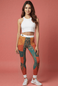Vibrant Women's Casual Leggings, Colorful Activewear Leggings, Fitness Leggings, Hipster Leggings, Trendy Work - Out Pants - Studio Nowhere All Over Prints