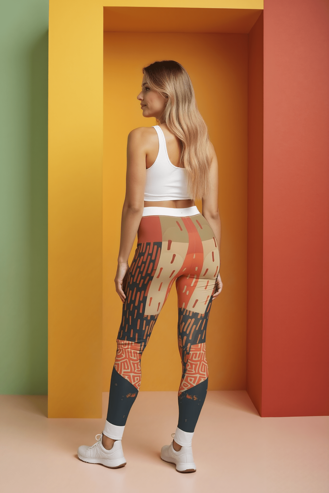 Vibrant Women's Casual Leggings, Colorful Stretchy Pants, Activewear, Fitness Leggings, Unique Patterned Tights - Studio Nowhere All Over Prints