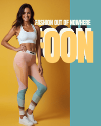 Stylish woman wearing Women's Casual Leggings with Abstract Design, featuring vibrant colors while posing confidently, perfect for yoga or casual wear.