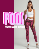 Women's Pink Leopard Print Leggings, Stylish Athleisure Wear, Casual Fitness Pants, Trendy Everyday Leggings, Gift for Active Women - Studio Nowhere All Over Prints